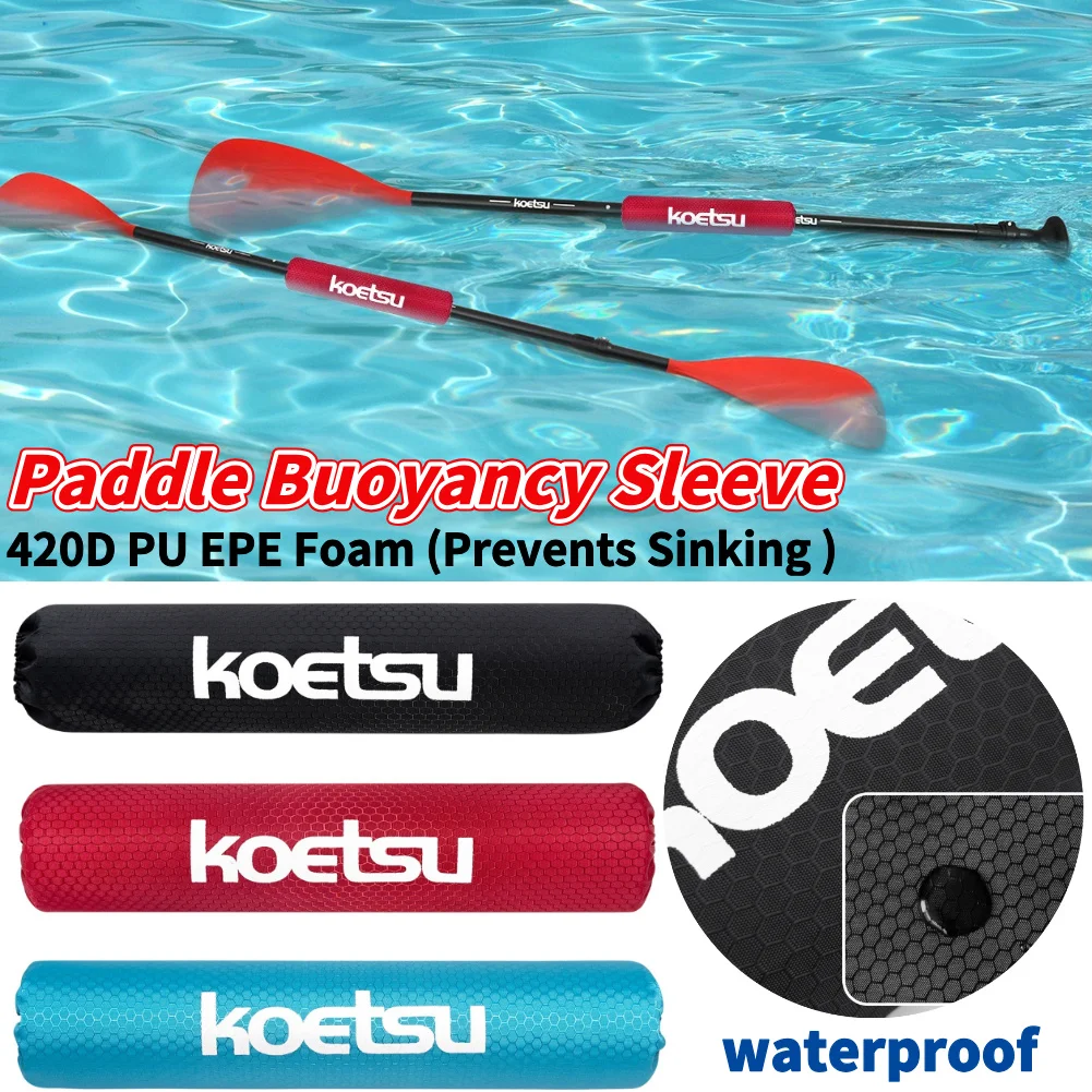 Funda de flotación para remo de kayak, canoa y tabla de surf, de espuma PU EPE 420D, con patrón de fútbol, que evita el hundimiento y protege el remo