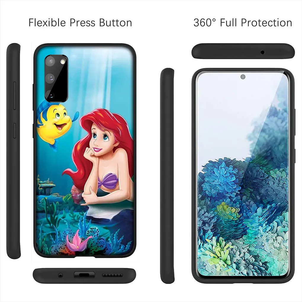 Princess The Little Mermaid Ariel Phone Case for Xiaomi Redmi Note 11 10 9 8 Pro 9S 10S 11S 9A 9C 9T 10A 10C 8A 7A A