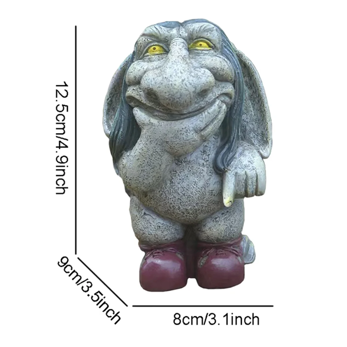 Resin Thinking Gnomes Troll Sculpture Garden Gnomes Statue Decor, for Garden Sculptures & Statues Outdoor Decorations