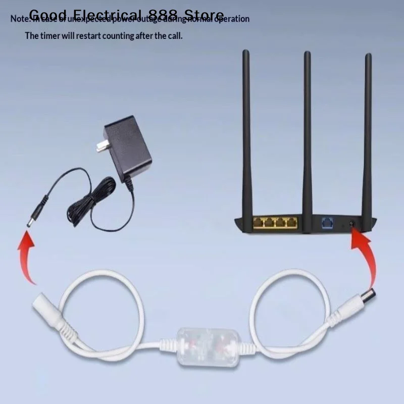 【G】1Pc Timing 24H Automatic Power Off Reset Line DC 5V-15V 5.5x2.1mm Rout-er Rebooter WiFi Reset Router Timing Restart Module