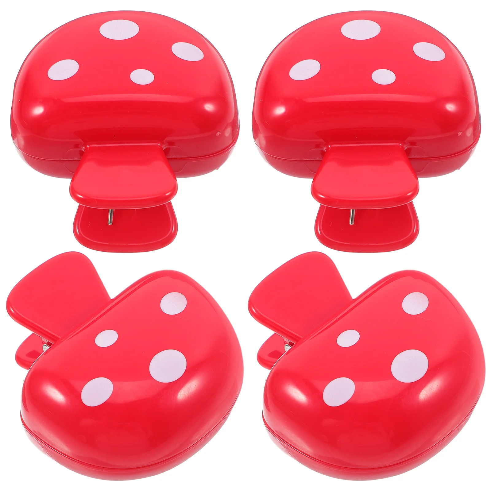 4 pçs viagem escova de dentes cabeça cobre vermelho brilhante em forma de cogumelo tampa à prova de poeira compacto leve titular para uso diário ao ar livre