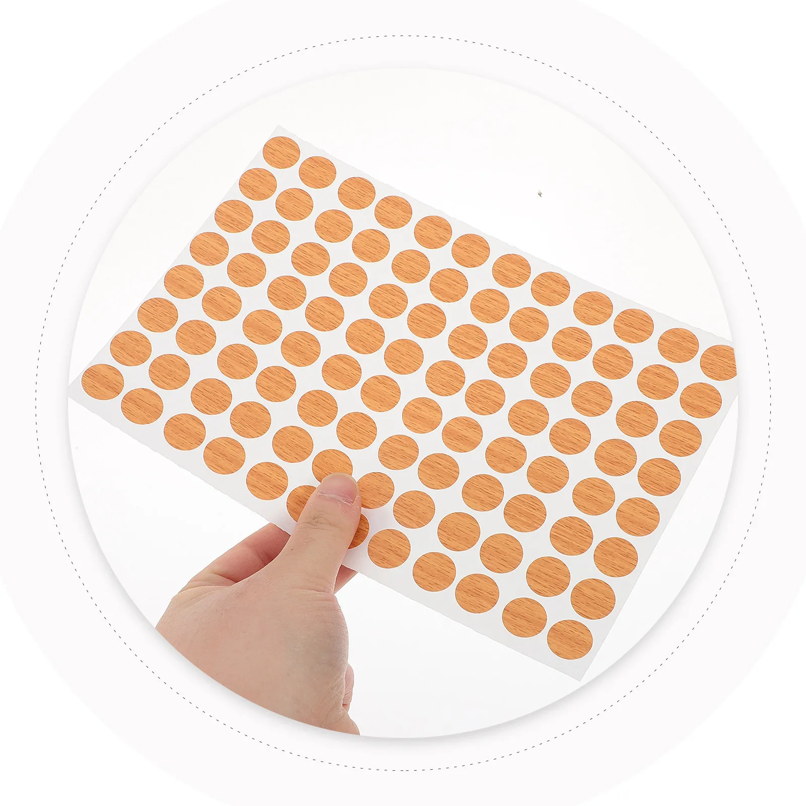 

1 Sheet High Craftsmanship PVC Screw Hole Cover Sticker Safe Non Damaging Decorative Furniture Sticker for Cabinet Bookcase