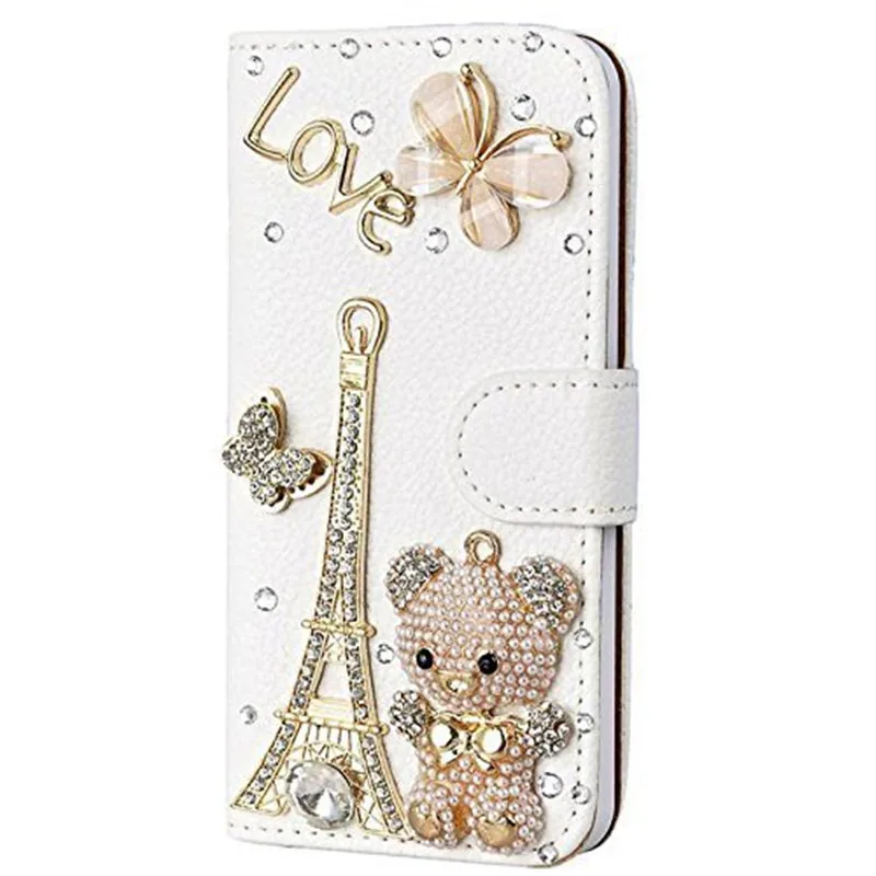 

Luxury Bling Crystal Rhinestone Wallet Leather Purse Flip Card Pouch Stand Cover For iphone15 Plus 14 Pro 13 mini 13pro max Case