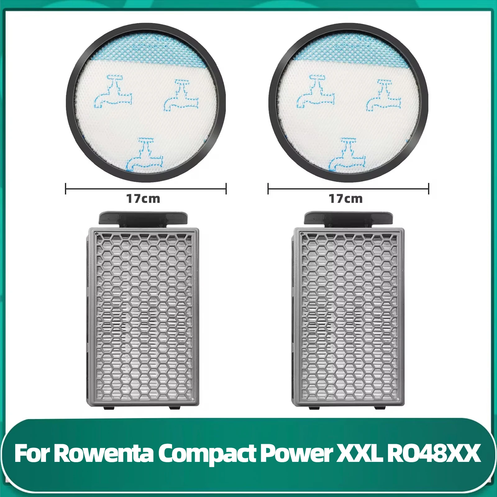 Fit Für Rowenta Compact Power XXL RO4811EA / RO4823EA / RO4825EA / RO4826EA / RO4853EA / RO4855EA / RO4859EA Hepa-Filter