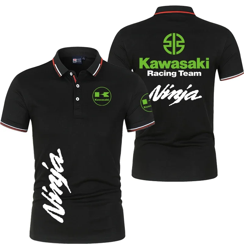 

Kawasaki Ninja Motorcycle Racing Team Men Polo Shirt Summer Short Sleeve Women Tee Shirts 2025 Fashion Couple Clothes Polos Tops