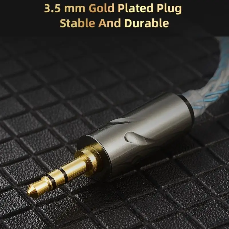 2025 NOUVEAU QKZ T1 8 Câble d'écouteur HIFI Plated Silver 2pin 0,75 mm FORQKZ-ZXN / ZXT / AK