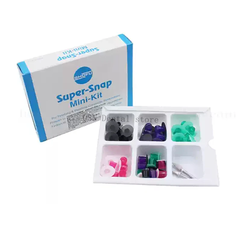 1 Set SHOFU Super-Snap Rainbow Technique Kit 20-Piece Rainbow Polishing Discs for Crowns & Fillings – Dental Lab Tools