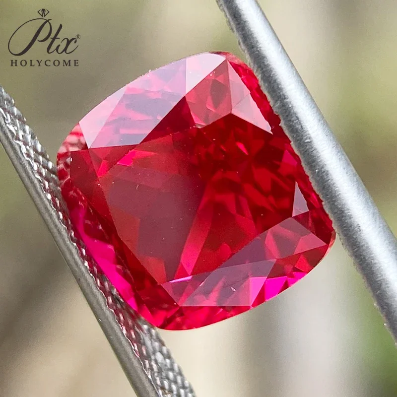 

Hot Sale Brilliant Cushion Cut Natural Lab Grown Ruby Moissanite VVS1 AGL Certificated Diamond Beads Jewelry Making Charms