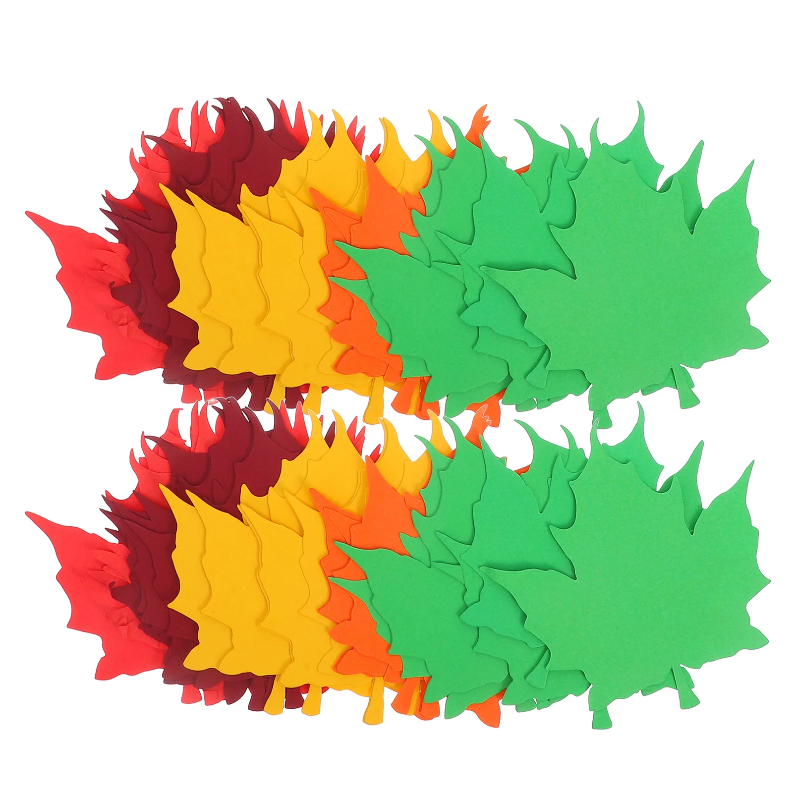

50 Pcs Para Thanksgiving Card Bulletin Board Fall Leaf Cutouts Plant Decors Paper