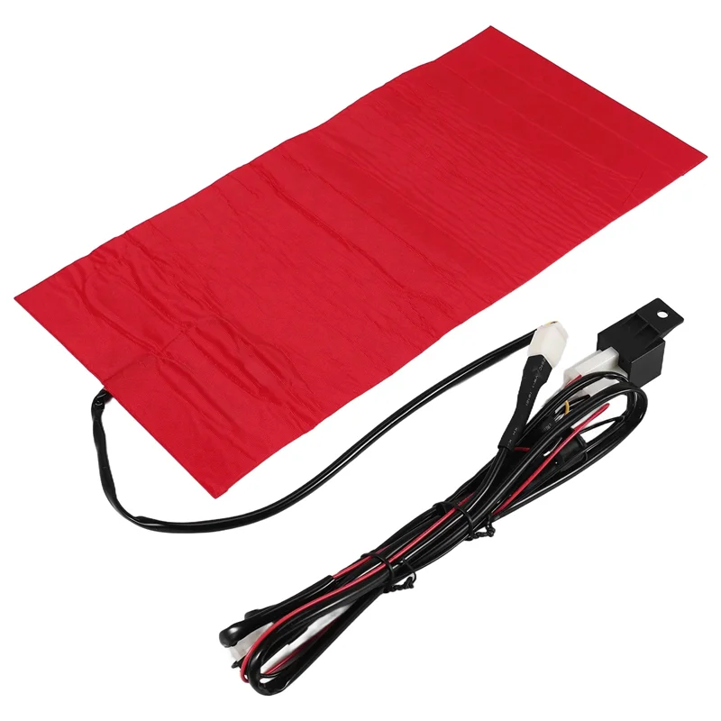 Clear 25W 12V Universal Motorcycle ATV Seat Heated Cushion Winter Warmer Waterproof Pad Heating Pad Mat