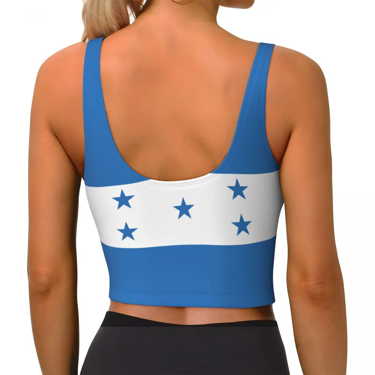 Honduras Flag Basic Tops Women Samba Sexy V-Neck Yoga Fitness Sports Tops