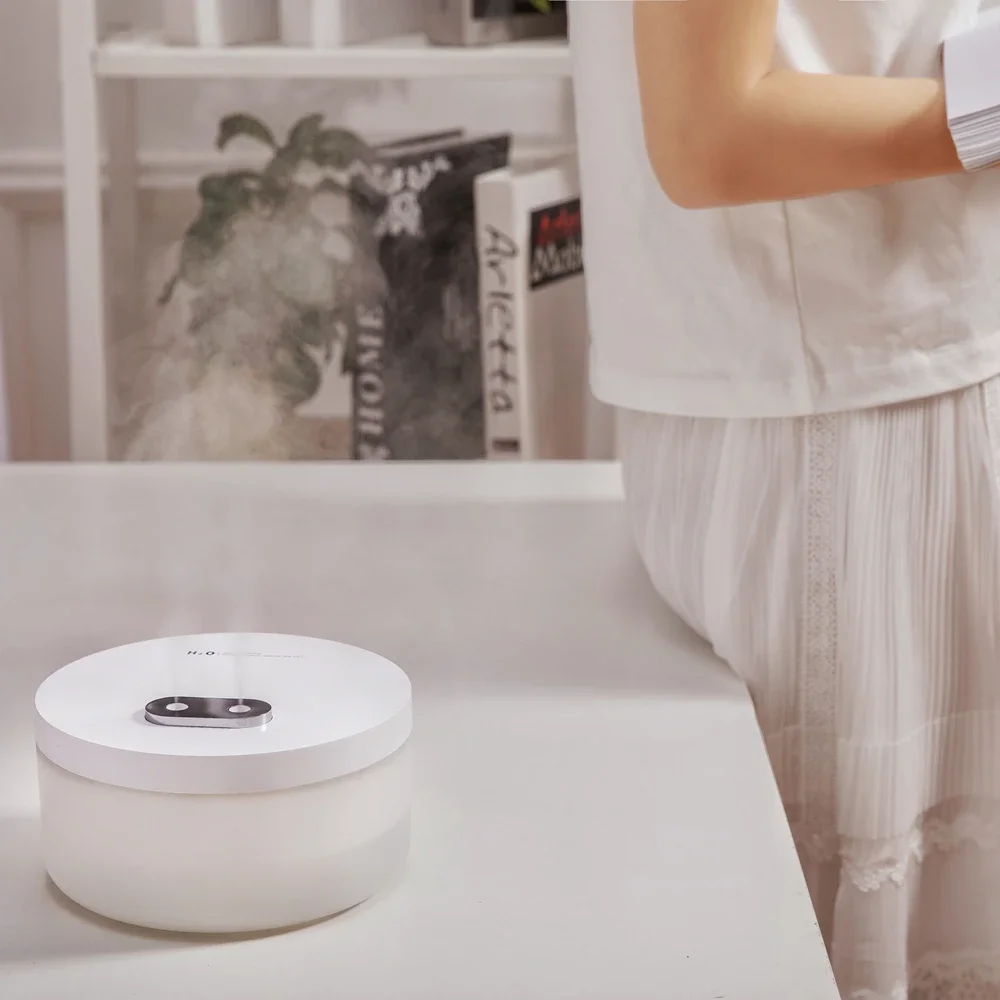 Dual Spray Large Capacity Wireless Air Humidifier with Led Light Household Chargeable Aromatherapy Diffusers DQ111