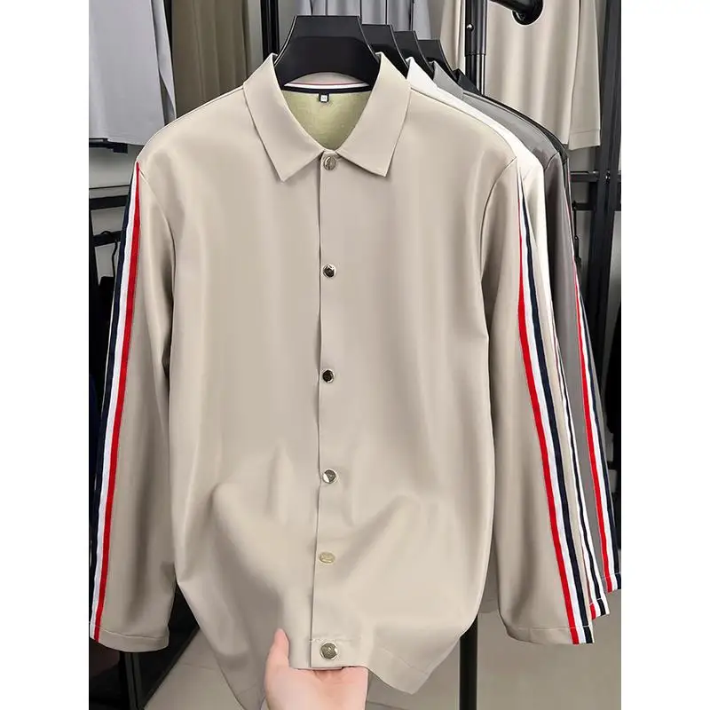 

Outdoor Busin Casual PU Jaet New Autumn 2025 Men's Faion Top Leather Coats Warm Thi Warmth Level Tee-quarter Sve