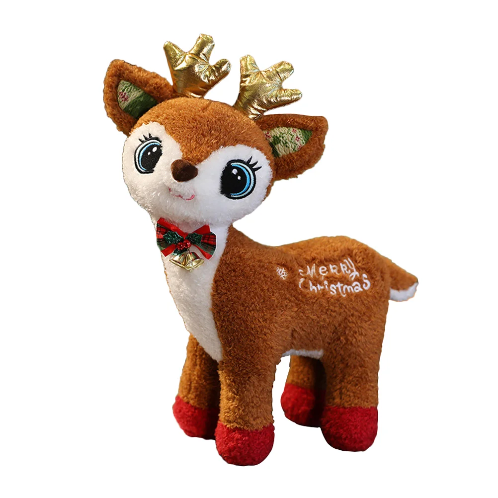 Reindeer Decorations Christmas Plush Toy Toys for Infants Stuffed Animal Hairy Child