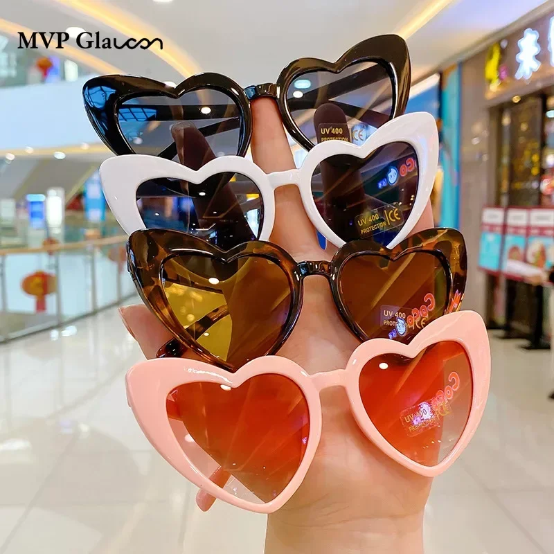 2023 New Kids Cartoon Heart Sunflower Sunglasses Girls Boy Children Outdoor Round UV400 Sun Glasses Kids Sunglasses