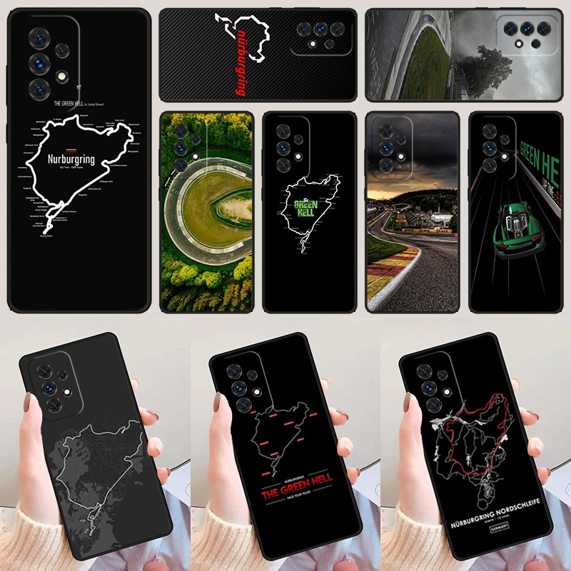 Nurburgring Nordschleife German Race Track For Samsung A52 A72 A73 A20e A21S A50 A70 A12 A42 A31 A40 A51 A71 A32 A80 Phone Case