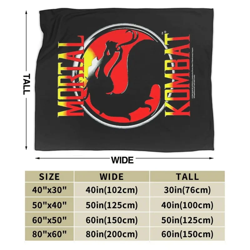 Mortal Kombat blanket soft warm flannel throw blanket cover for bed living room picnic travel home Couch