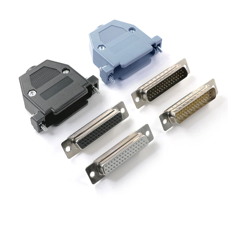 

1PCS/1Set HDB44 soldered wire type male and female head 44 pin connector, three rows of soldered servo driver plugs