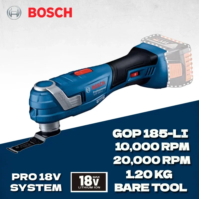 BOSCH GOP 185-Li Аккумуляторные осциллирующие многофункциональные инструменты Голый инструмент Бесщеточный универсальный сокровище 18 В Перезаряжаемый станок для резки