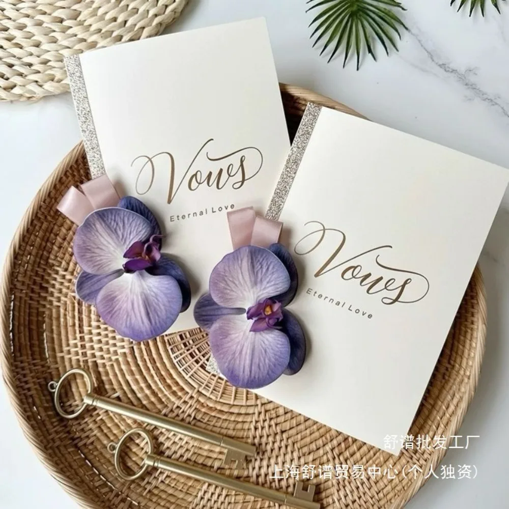Purple High-end Wedding Vow Card Bride and Groom's Speech Card Handwritten Speech Card Wedding Declaration Card Vow Card