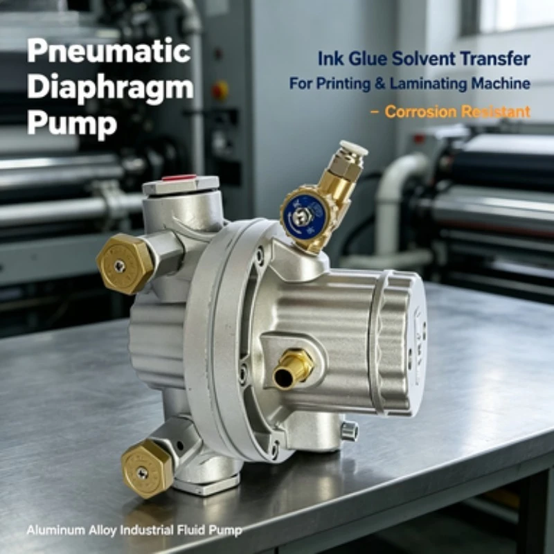 Pneumatic Diaphragm Pump Complete Kit Ink Glue Solvent Transfer Pump For Paper Box Printing Machine