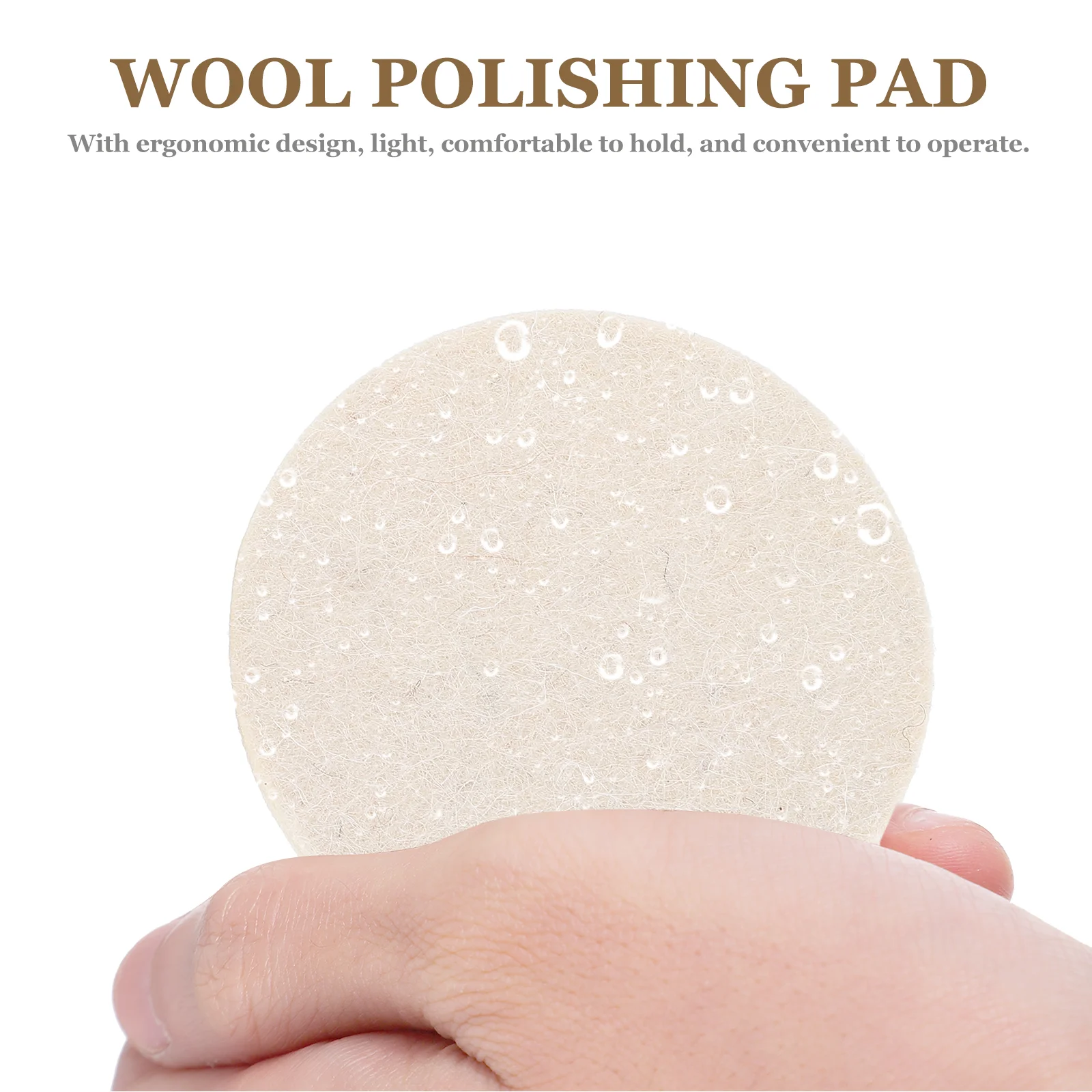 2 Pcs Polishing Wheel Wool Buffing Disc Flocking Polisher Pad High Density Felt