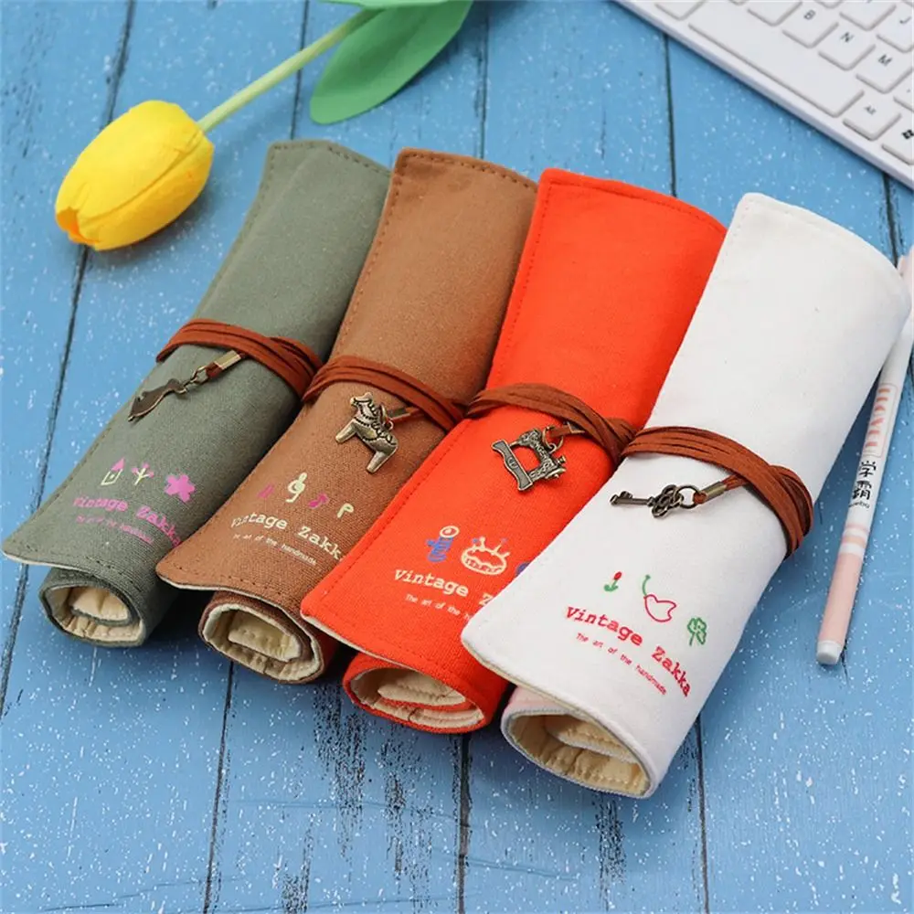 

12 Holes Pencil Case Roller Pencil Pouch Large Capacity Roll Up Pen Bag Cosmetics Bag Pen Bag Roll Pencil Bag School Supplies