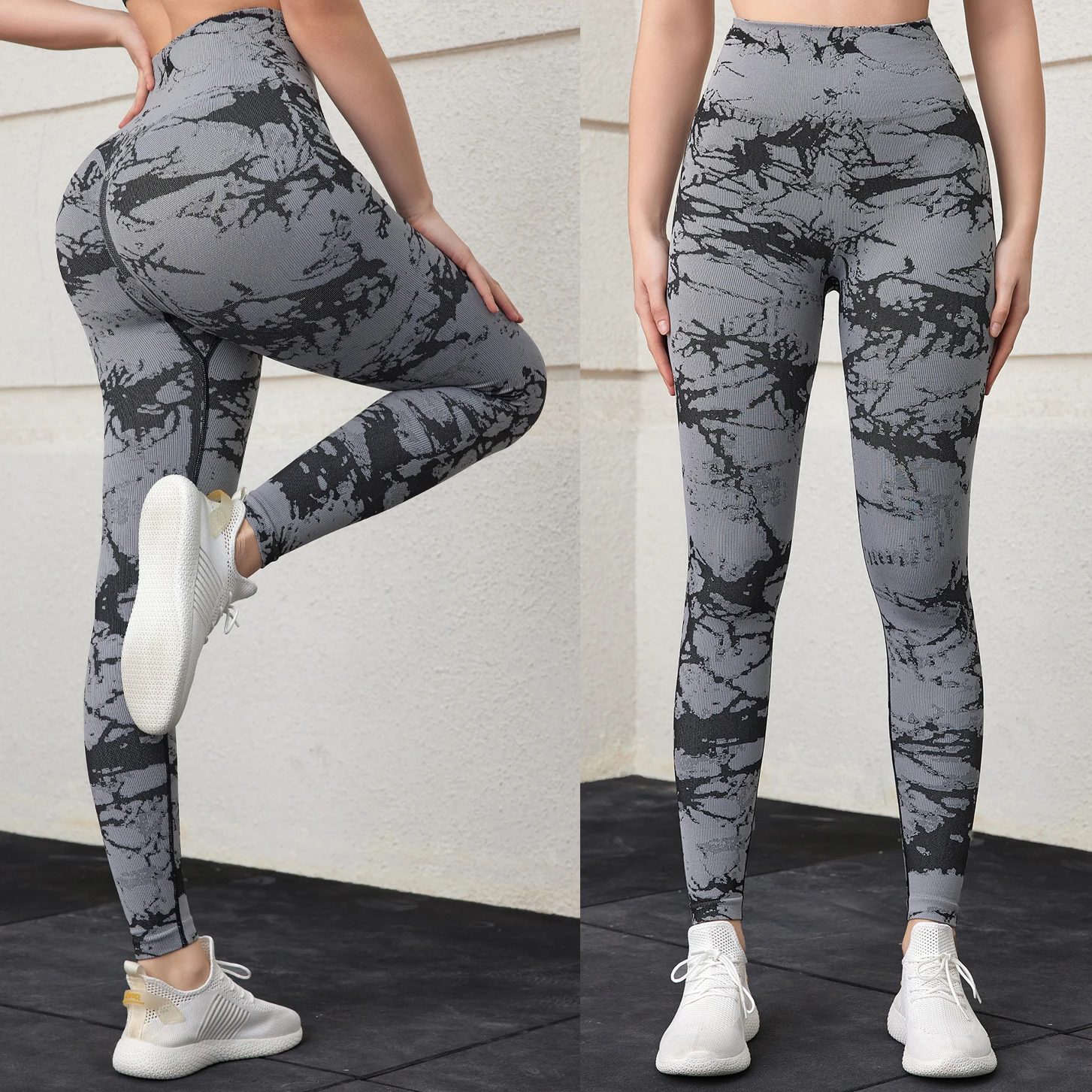 2024 New Print High Waist Gym Leggings Women Seamless Fitness Sport Pants Skinny Stretch Casual  Leggings Of Women