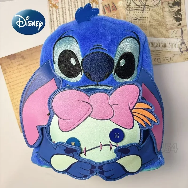 

Новый рюкзак Loungefly Disney Stitch, роскошный брендовый оригинальный мини-детский рюкзак с 3D мультяшным милым повседневным женским рюкзаком