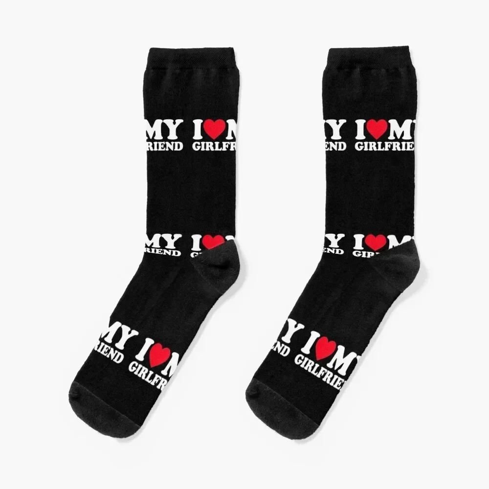 

I Love My Girlfriend Shirt I Heart My Girlfriend Shirt GF Socks anti slip football japanese fashion Lots Socks Ladies Men's