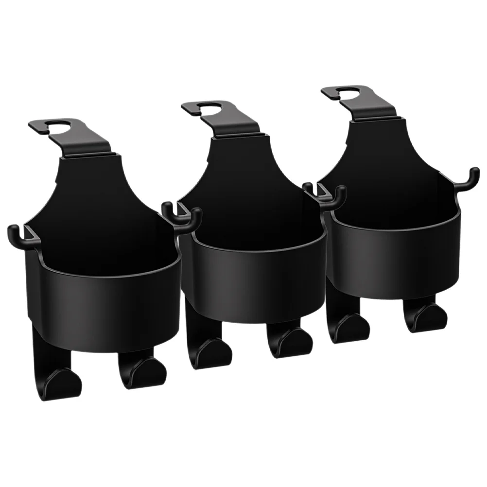 

3pcs Car Headrest Cup Holder Backseat Drink Storage Bracket For Phone Bottle Snacks Kids Abs Durable Vehicle Seat Organizer