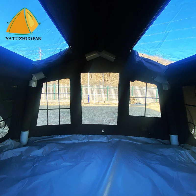 Factory Directly Supply Good Price Inflatable Outdoor Camping Tent Inflatable Luxury Air Family Tent Manufacture
