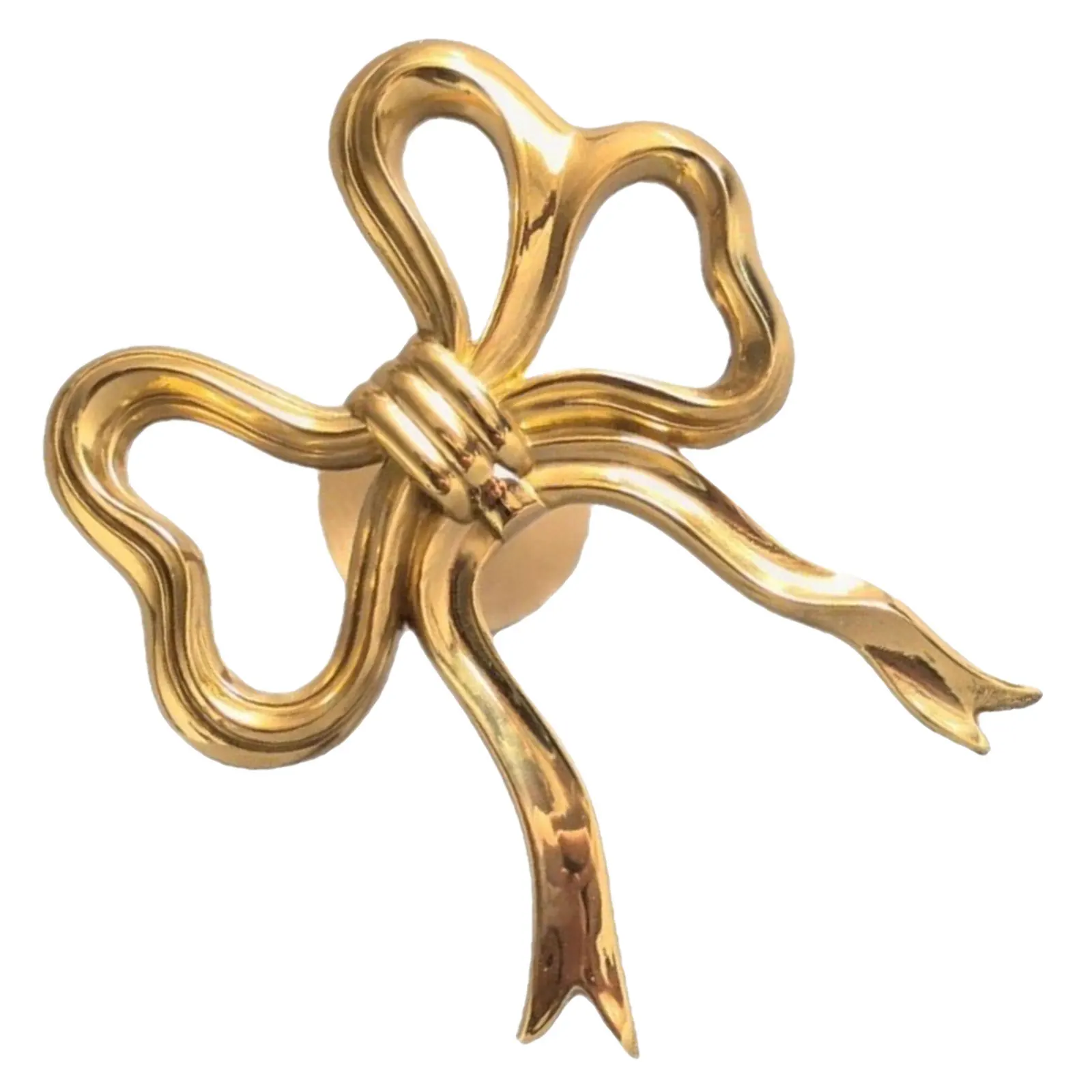 

Stylish Gold Bow Curtain Holdbacks Solid Brass Wall Mounted Drapery Fixers for Living Room Bedroom Metal Curtain Decor Holdbacks