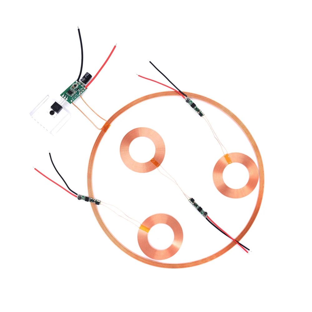 Imagem -04 - Módulo de Alimentação sem Fio Carregador Bobina Indução Transmissor Receber Board dc 24v 0200 mm
