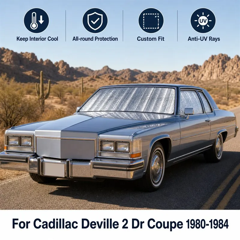 For Cadillac Deville 2 Dr Coupe 1980-1984 Full Set Car Window Sunshades UV Block Privacy Heat Insulated Foldable Car Curtain