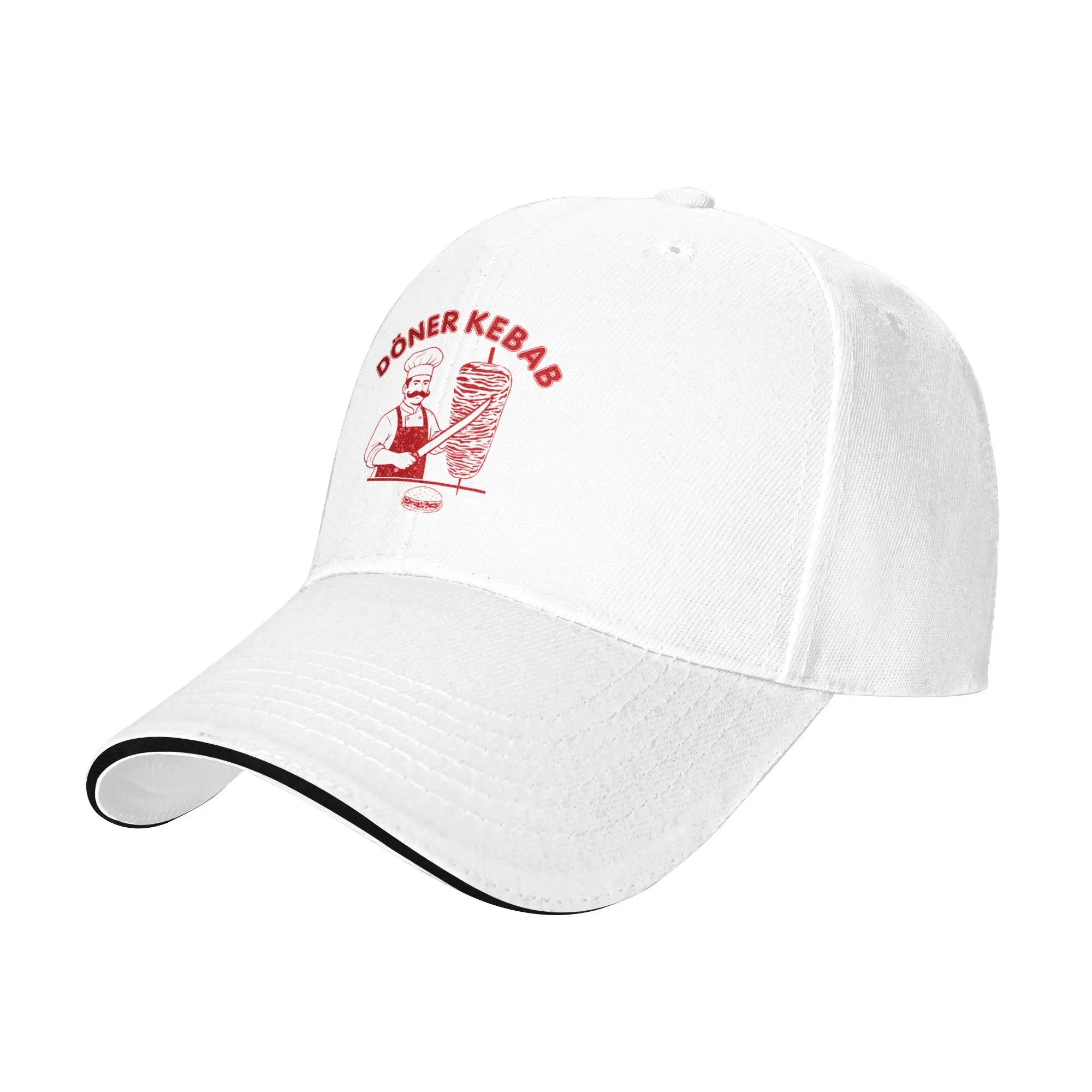Doner Kebab Lustig Grill Master Foodie Sandwich Baseball Cap Casual Polyester Snapback Hat Men Women Travel Adjustable Adult Hat