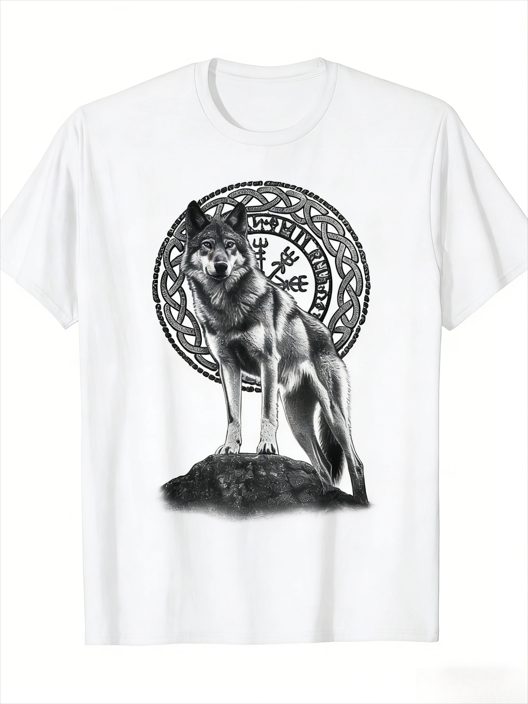 Men Pure Cotton Viking Wolf Ce - Summer Viking Clothing recension och pris