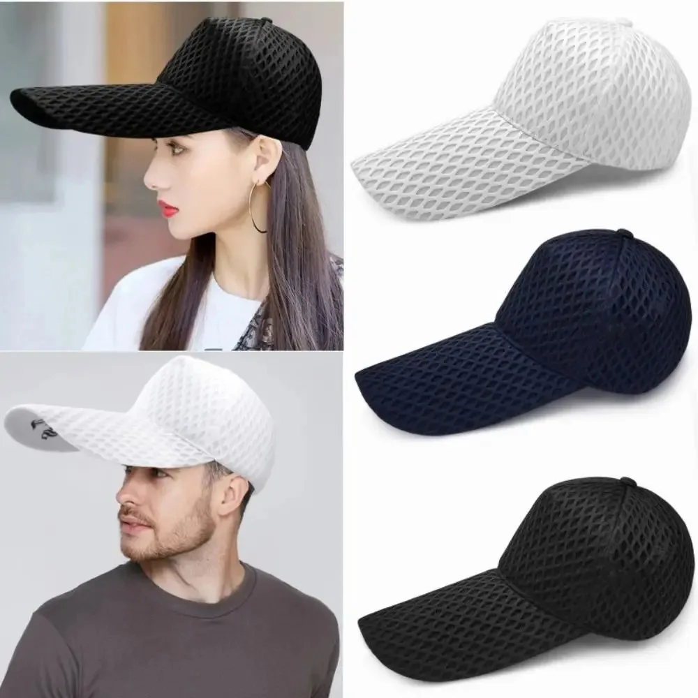 Large Head Man Outdoor Fishing 14cm Long Peak Big Size Sun Hat Oversize Trucker Cap Plus Size Mesh Baseball Caps  60-63cm