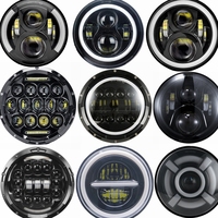 2x Car 7 Inch Led Headlight Hi/Low H4 Halo Angle Eyes DRL For Jeep JK TJ OffRoad Defender Hummer 4x4 Suzuki Samurai Headlamp