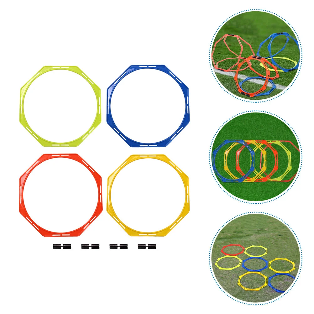 

4 Pcs Football Training Circle Multi-function Rings Exercising Tools Pp Portable Speeds