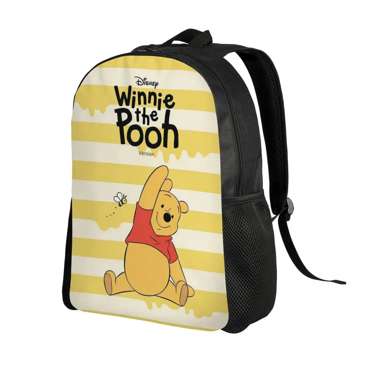 Custom Winnie The Pooh Laptop Backpack Men Women Basic Bookbag for School College Student Bags