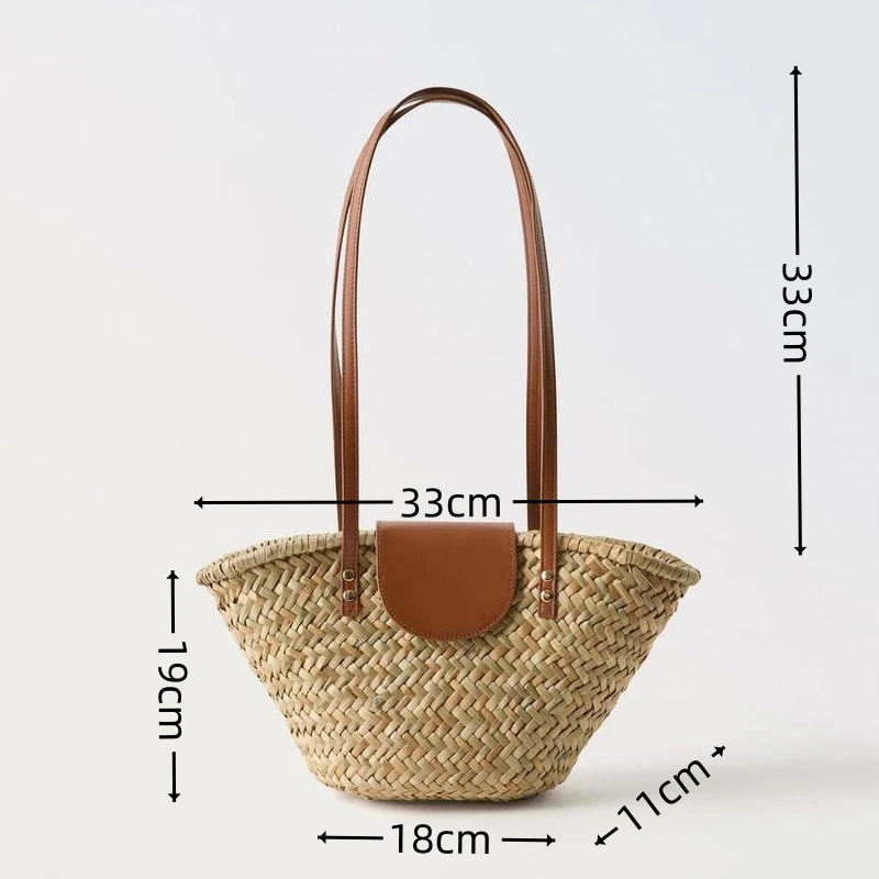 Meet You Small Straw Shoulder Bag Fashion Hand Woven Women  Designer Style Summer Woven Tote Female Travel  Beach Bag Sac A Main