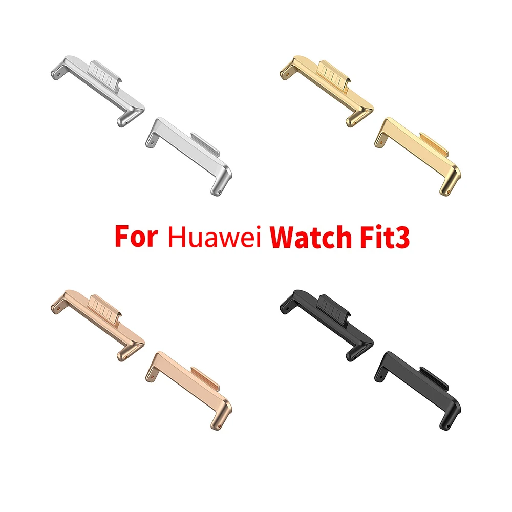 A Pair Adapter for Huawei Watch Fit 3 Strap 20mm Watch Band Metal Connectors for Huawei Fit 3 Bracelet Fit 3 Correas Accessories