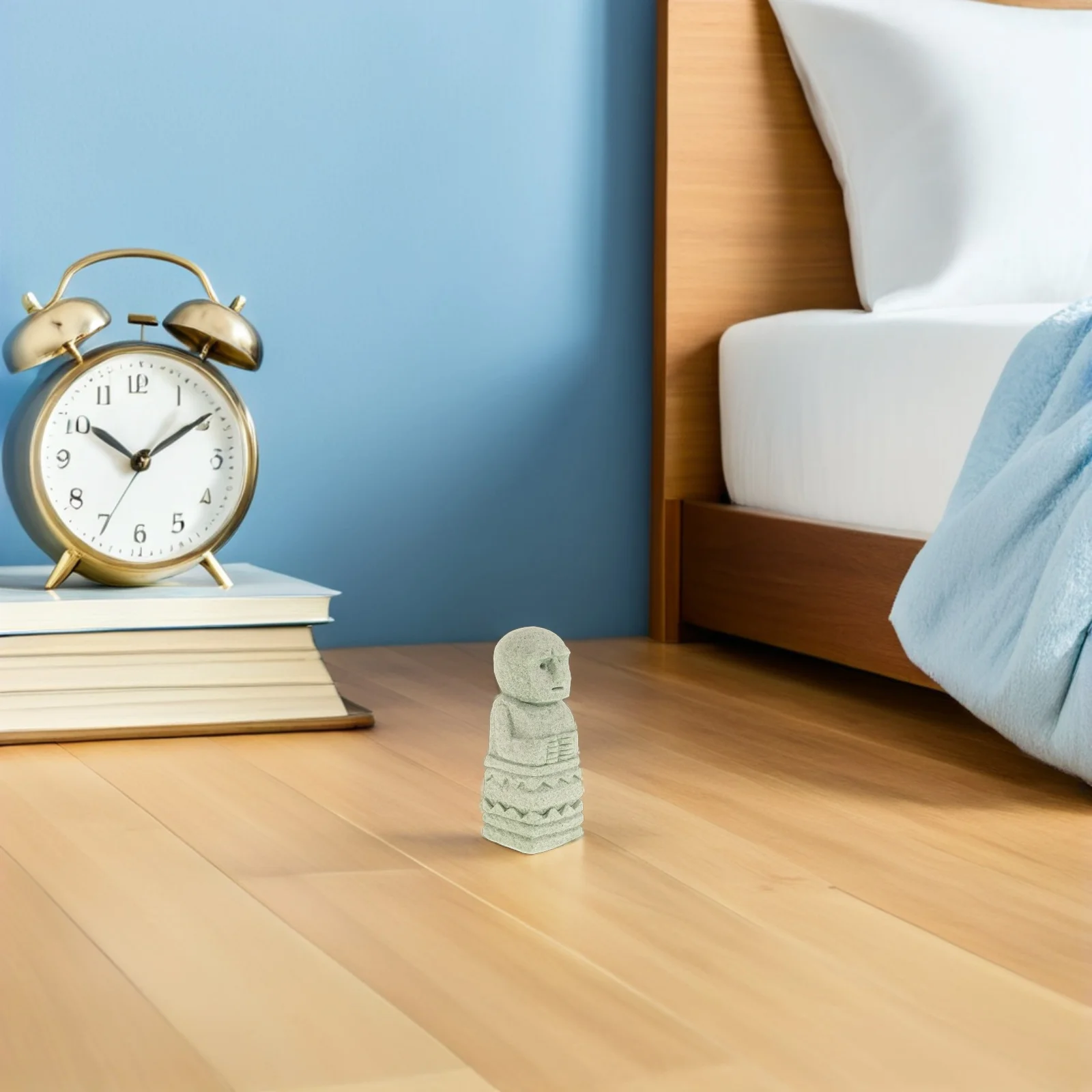 

Zen Garden Statue Artistic Carved Face Stone Ornament for Indoor Outdoor Decor Sculpture Garden Sculpture