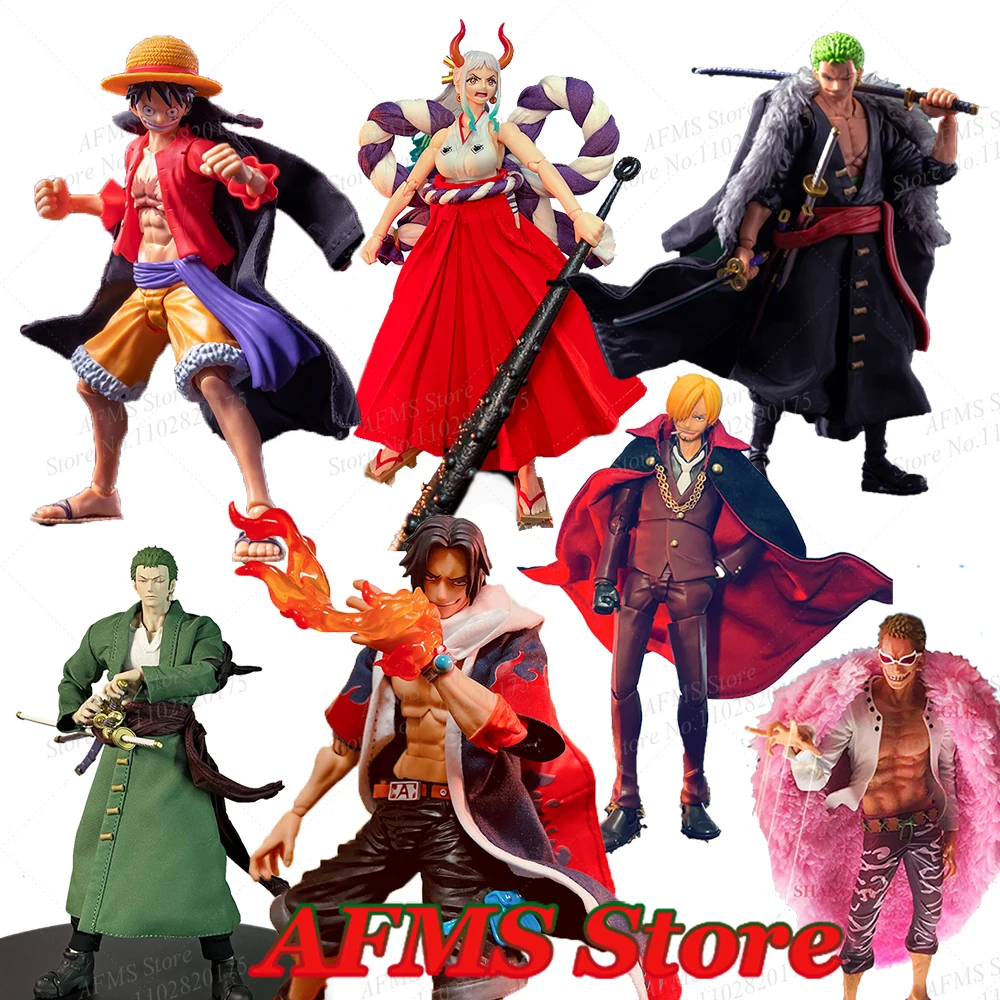 1/12 One Piece Anime Dolls Cloak Luffy Roronoa Zoro Sanji Sir Crocodile Trafalgar Law Yamato Doflamingo Windbreak Fit 6Inch Body