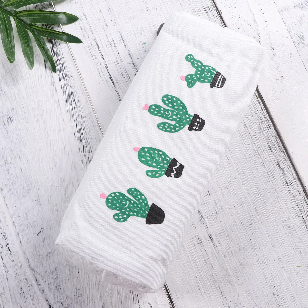 

Cactus Pen Bag Pencil Case School Supplies Zipper Four Canvas Octagonal Pattern