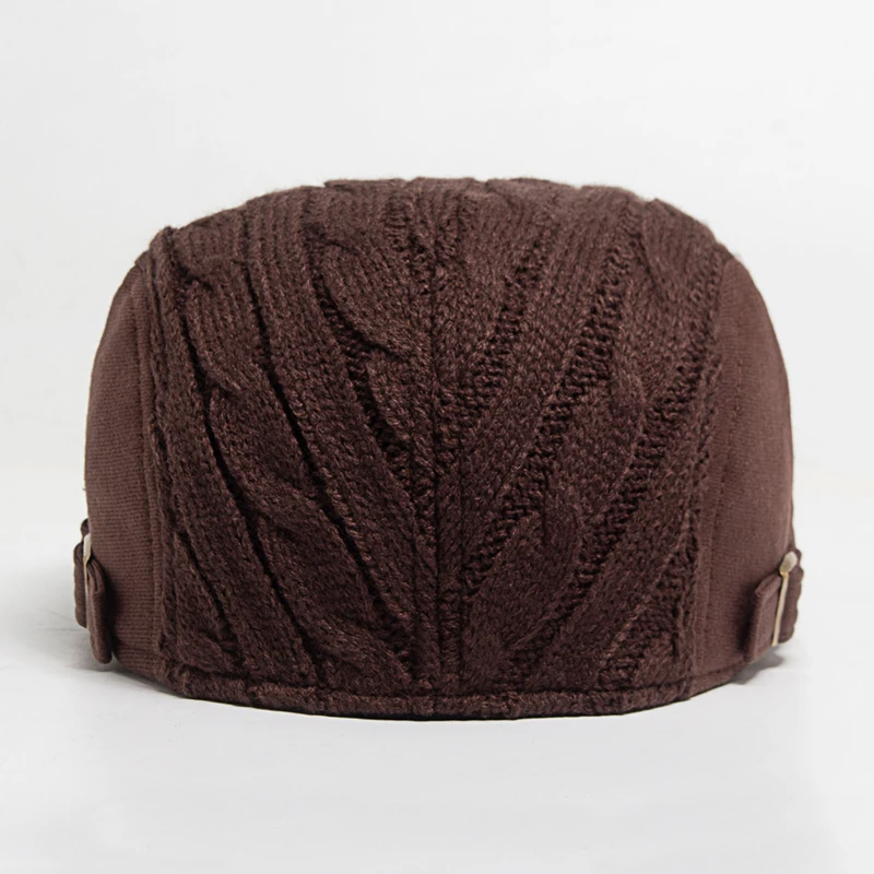 2024 neue Männer Frau Baskenmütze Herbst Und Winter Verdickt Warme Gestrickte Berets Mode Weiche Top männer Zeitungsjunge Mütze Casual häkeln Hut – Detail 10