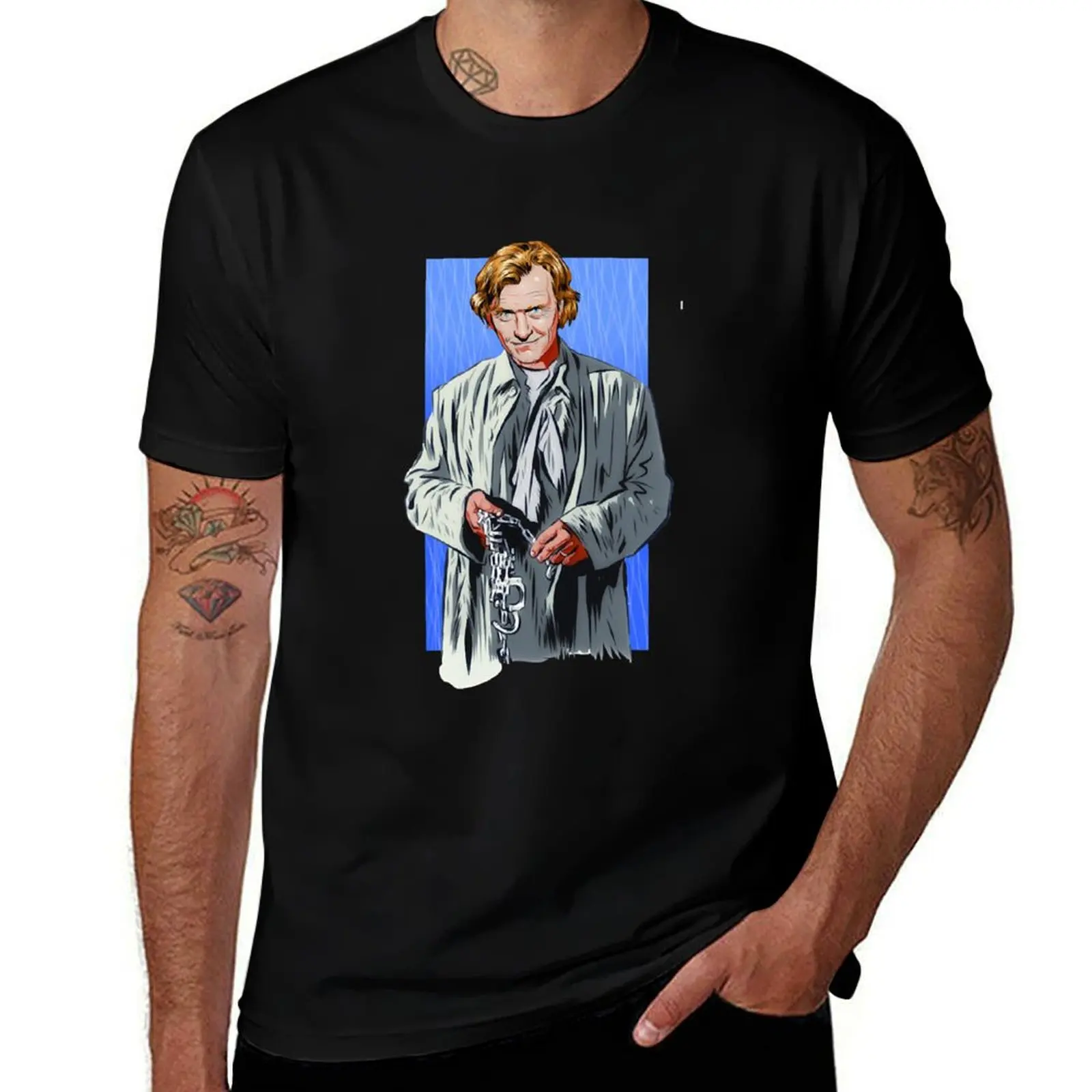 

Rutger Hauer - An illustration by Paul Cemmick T-Shirt man t shirt graphic t shirt man luxury t shirt man casual T-Shirt