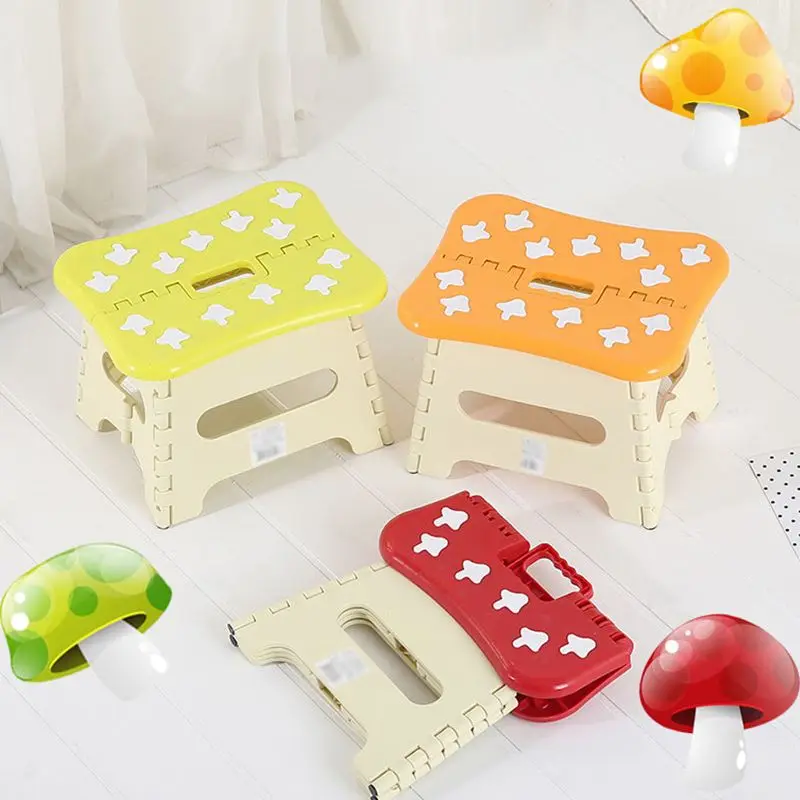 Foldable Step Stool Multi Purpose Home Kitchen Bedroom Easy Plastic Storage Practical Beach Convenient to Carry