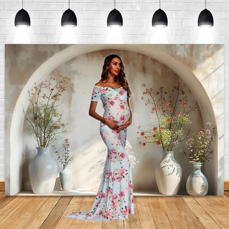 210X150 ซม.การถ่ายภาพพื้นหลังผ้า Simple Plant Arch สตูดิโอบรรยากาศในร่มการถ่ายภาพพื้นหลังผ้า-WMAN